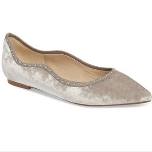 Sam Edelman Gray Velvet Flats